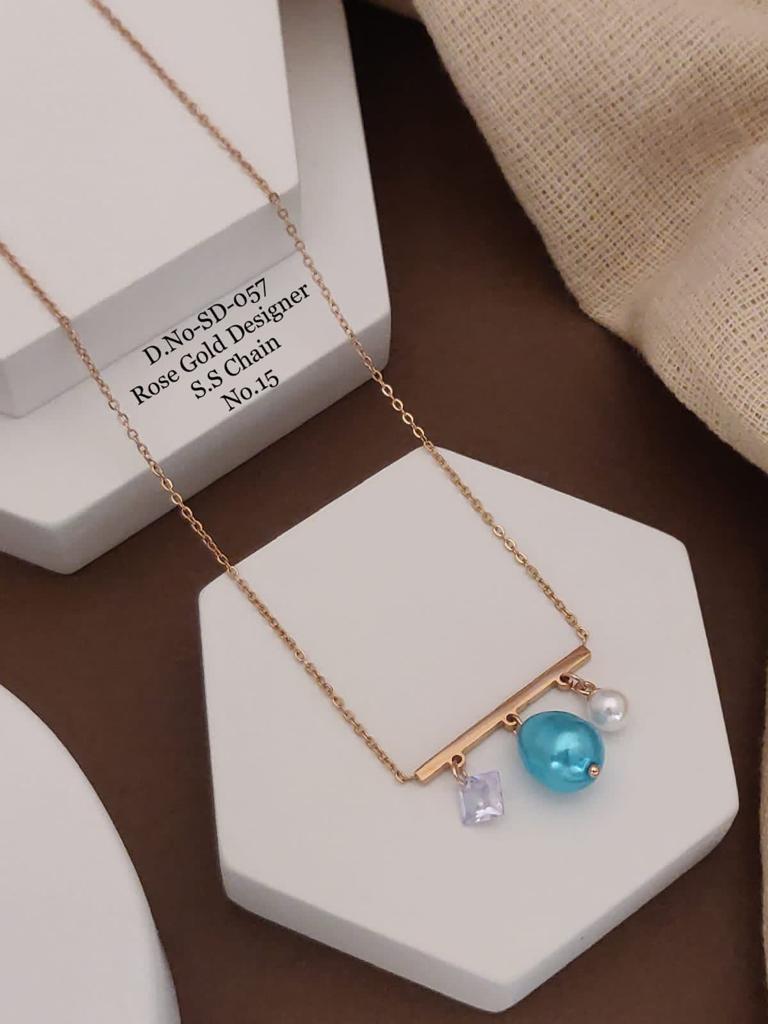 Rose Gold And Silver Designer Chain Catalog
